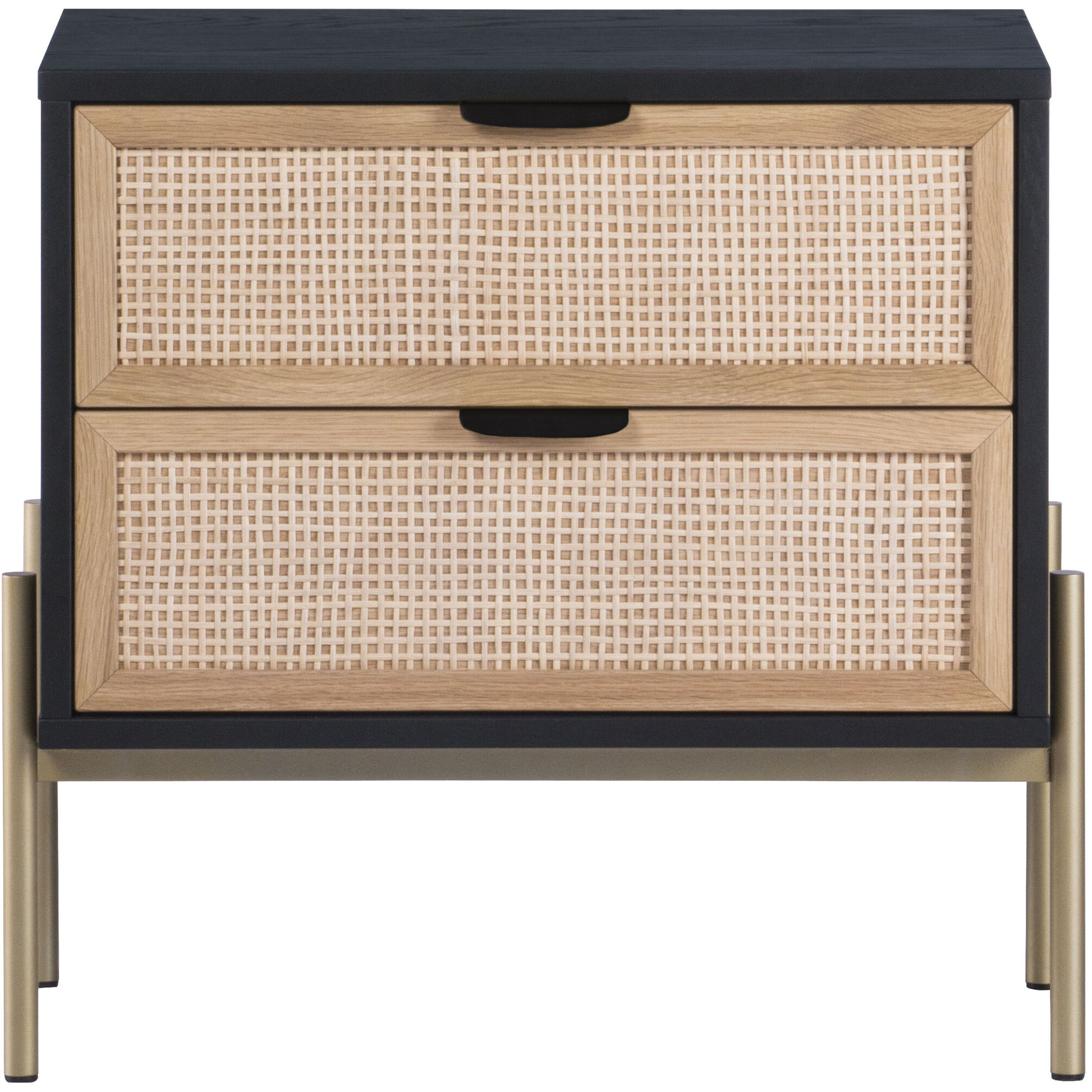 Avida 25.75 X 24 inch Gold / Black/Natural Night Stand